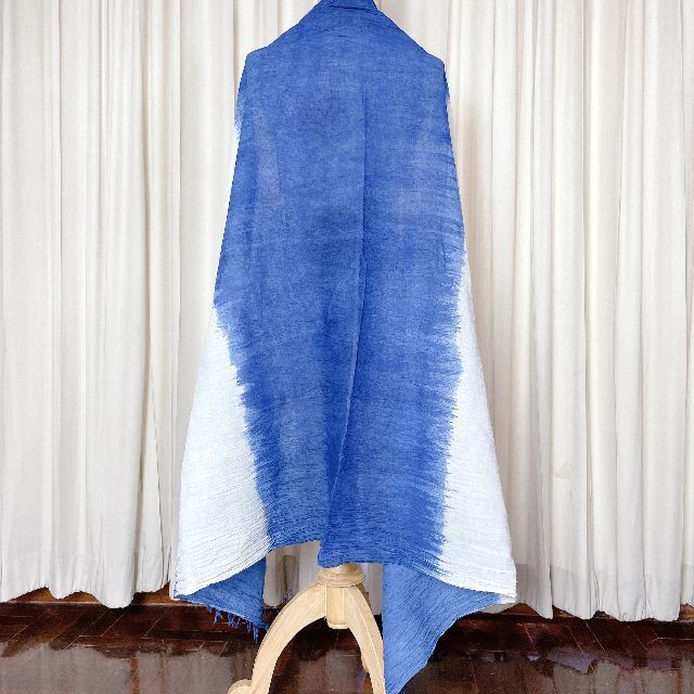 藍染ストール☆インディゴブルー☆海外購入②B レディースのファッション小物(ストール/パシュミナ)の商品写真