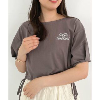 マジェスティックレゴン(MAJESTIC LEGON)の【グレー】オフショルワンポイントロゴTee(カットソー(長袖/七分))