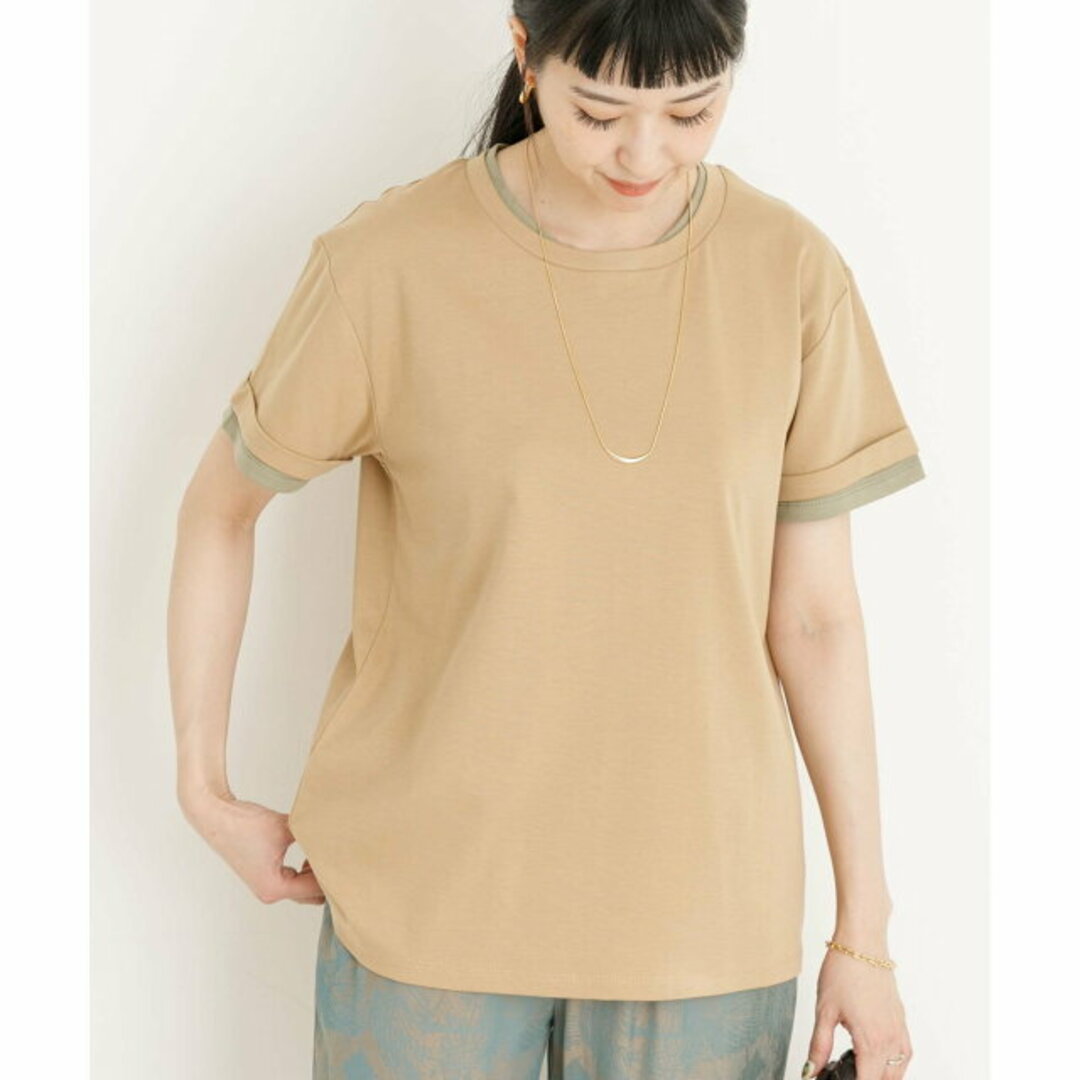 UR Lab.(アーバンリサーチラボ)の【BEIGE】レイヤード風Tシャツ レディースのトップス(カットソー(長袖/七分))の商品写真