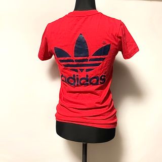 アディダス(adidas)のadidas ヴィンテージ 80s トレフォイル ビッグロゴ　プリントT(Tシャツ(半袖/袖なし))