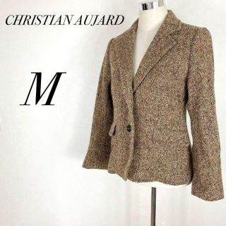 クリスチャンオジャール(CHRISTIAN AUJARD)の美品　テーラードジャケット　長袖　厚手　ツイード風　上品　通勤　オケージョン(テーラードジャケット)