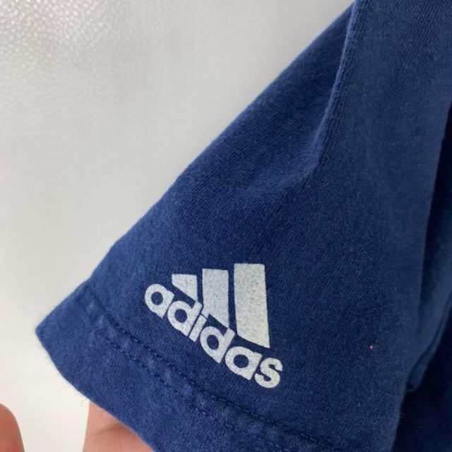 adidas(アディダス)のC154 アディダス　プリントロゴ　バックロゴ　S ネイビー　半袖Tシャツ メンズのトップス(Tシャツ/カットソー(半袖/袖なし))の商品写真