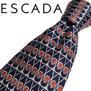 エスカーダ(ESCADA)の美品　エスカーダ　可愛い　ハート柄　シルクネクタイ　イタリア製　正規品(ネクタイ)