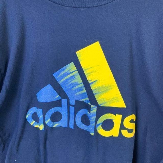 adidas(アディダス)のC185 アディダス　ビッグプリント　プリントロゴ　L ネイビー　半袖Tシャツ メンズのトップス(Tシャツ/カットソー(半袖/袖なし))の商品写真