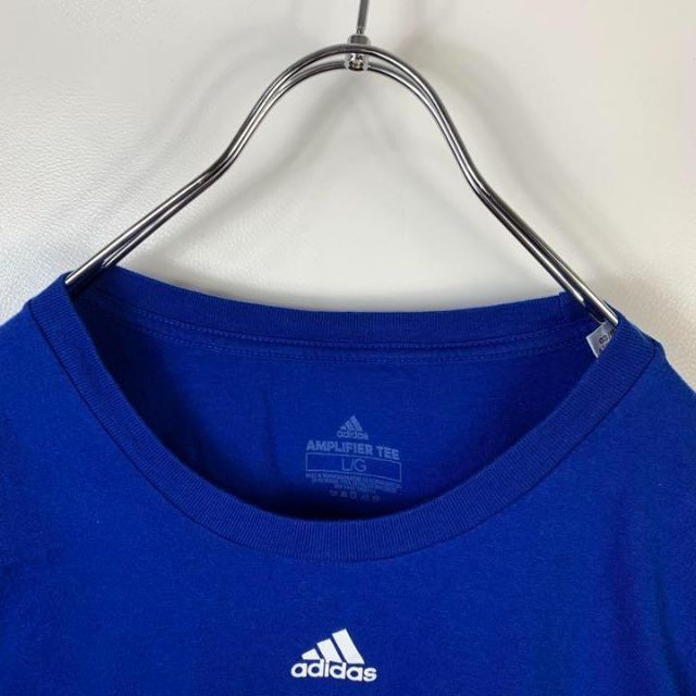 adidas(アディダス)のC188 アディダス　プリントロゴ　ビッグプリント　青　L 半袖Tシャツ メンズのトップス(Tシャツ/カットソー(半袖/袖なし))の商品写真