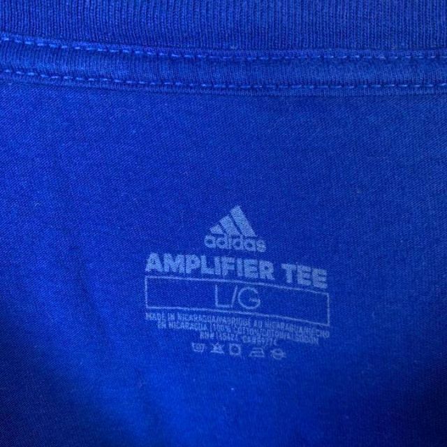 adidas(アディダス)のC188 アディダス　プリントロゴ　ビッグプリント　青　L 半袖Tシャツ メンズのトップス(Tシャツ/カットソー(半袖/袖なし))の商品写真