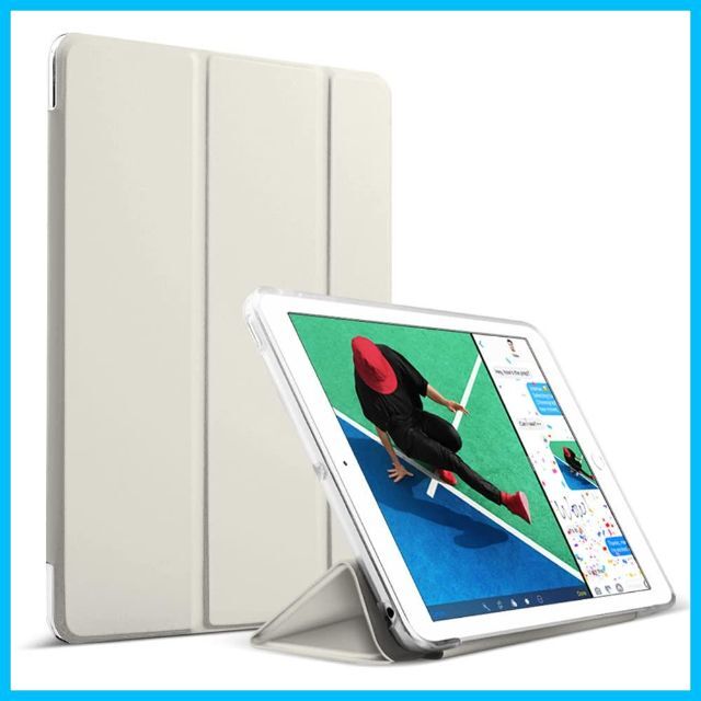 【色: サンドグレー（背面クリア）】MS factory iPad 9.7 用ケ