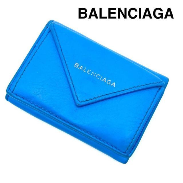 Balenciaga - 美品☆BALENCIAGA ペーパーミニウォレット 3折り財布