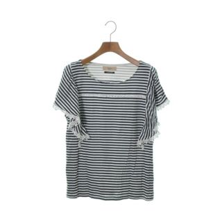 エフデ(ef-de)のef-de エフデ Tシャツ・カットソー 13(XL位) 紺x白(ボーダー) 【古着】【中古】(カットソー(半袖/袖なし))