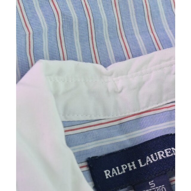 Ralph Lauren(ラルフローレン)のRalph Lauren シャツ 115cm 青x白xオレンジ(ストライプ) 【古着】【中古】 キッズ/ベビー/マタニティのキッズ服女の子用(90cm~)(ブラウス)の商品写真