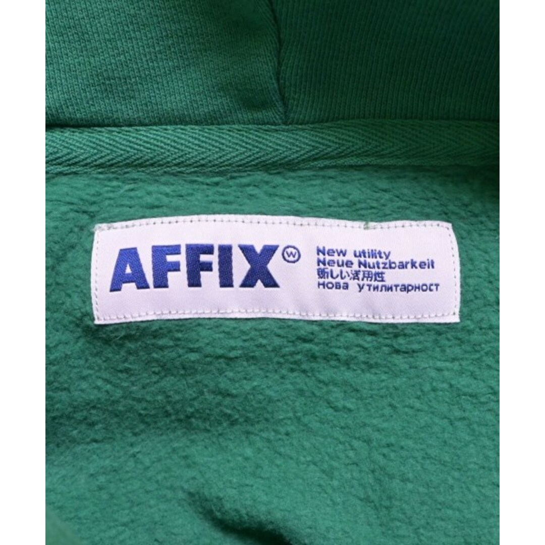 AFFIX - AFFIX アッフィクス パーカー M 緑 【古着】【中古】の通販 by