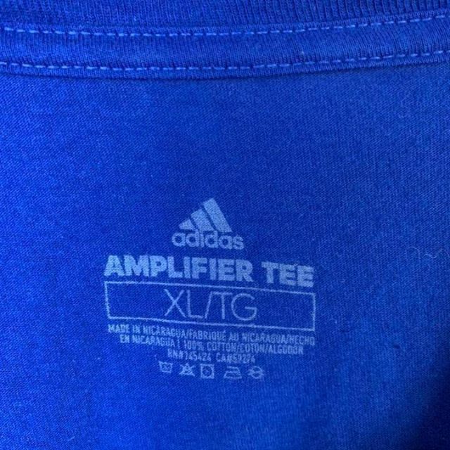 adidas(アディダス)のC232 アディダス　ビッグプリント　プリントロゴ　XL 青　半袖Tシャツ メンズのトップス(Tシャツ/カットソー(半袖/袖なし))の商品写真