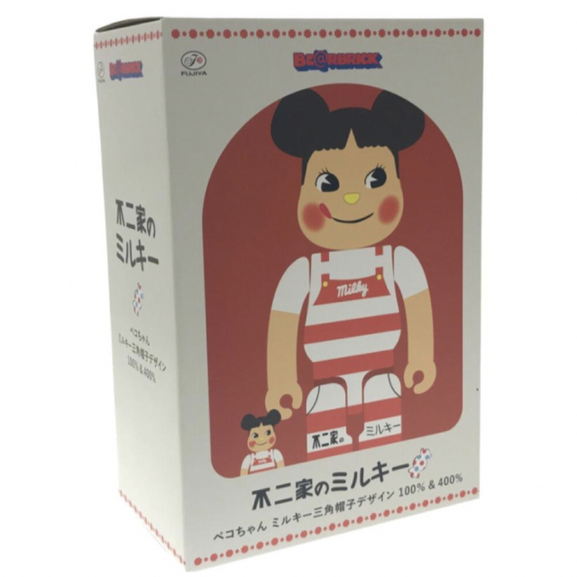 BE＠RBRICK ペコちゃん ミルキー三角帽子デザイン 100％ & 400％