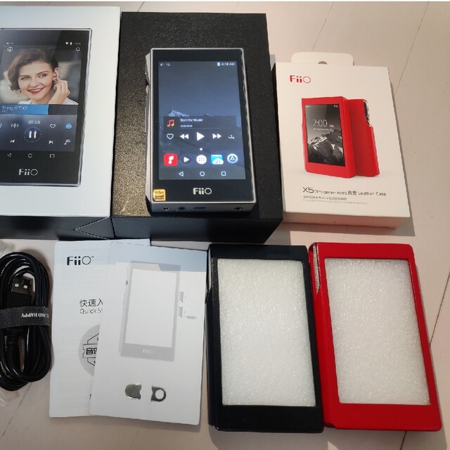 FiiO X5 3rd 高音質化ROM導入済 ケース２個付き