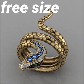 ‎ꔛ‬新品未使用ꔛ‬ 蛇 ヘビ リング 指輪 アクセサリー 男性 女性 男女兼用(リング(指輪))