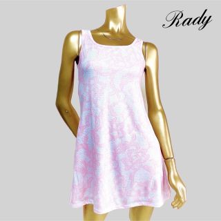 レディー(Rady)のRady レースプリント ワンピース 美品＊ミシェルマカロン DaTuRa(ミニワンピース)