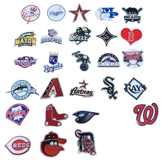 MLBステッカー 53枚セット  スポーツ/アウトドアの野球(記念品/関連グッズ)の商品写真