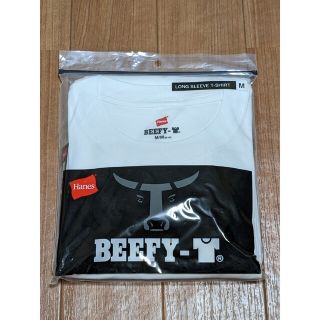 ヘインズ(Hanes)の☆新品未使用☆Hanes BEEFY-T  白 長袖 Mサイズ☆送料無料(Tシャツ/カットソー(七分/長袖))