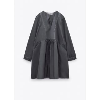 ザラ(ZARA)のZARA☆トップステッチミニワンピース(ひざ丈ワンピース)