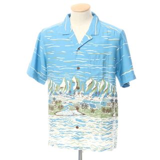 パタゴニア(patagonia)の【中古】パタゴニア patagonia PATALOHA パタロハ 半袖アロハシャツ ライトブルーxホワイトxオリーブ【サイズS】【メンズ】(シャツ)