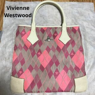 ヴィヴィアンウエストウッド(Vivienne Westwood)のVivienne Westwood ピンク タータンチェック柄 トートバッグ(トートバッグ)