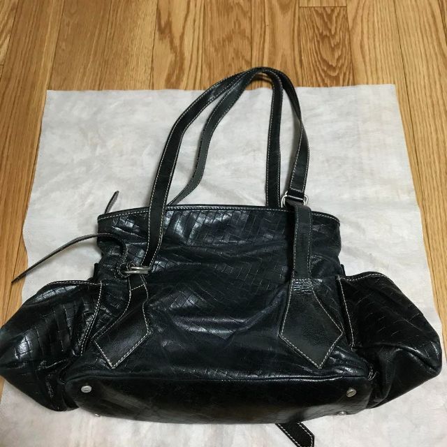 Vivienne Westwood 本革メッシュ編みトートバッグ ブラック（黒）