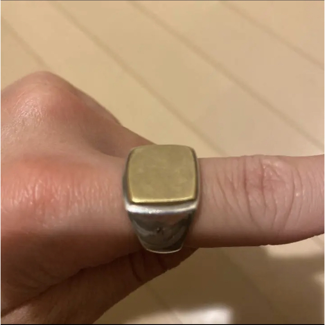 TOM WOOD CUSHION SILVER GOLD TOP RING