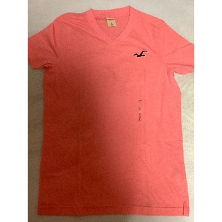 ホリスター(Hollister)のホリスターピンクVネックTシャツ(Tシャツ(半袖/袖なし))