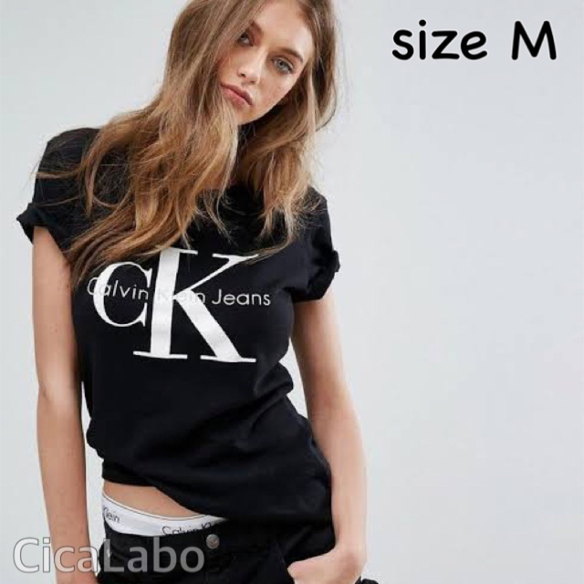 【新品】カルバンクラインCalvin Klein Tシャツ　黒　M ロゴ　CK