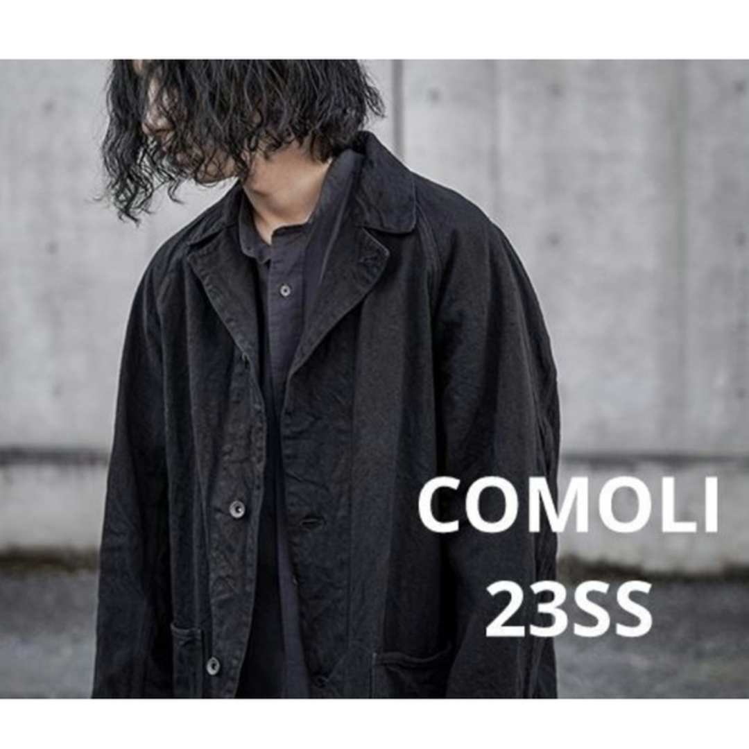 COMOLI  デニムワークジャケット ブラック 2