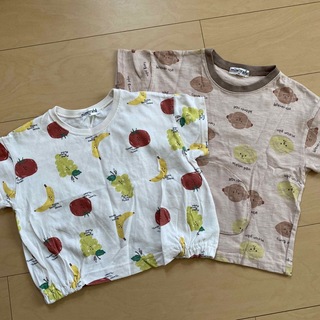 シマムラ(しまむら)の食べ物Tシャツ　2枚セット　100(Tシャツ/カットソー)