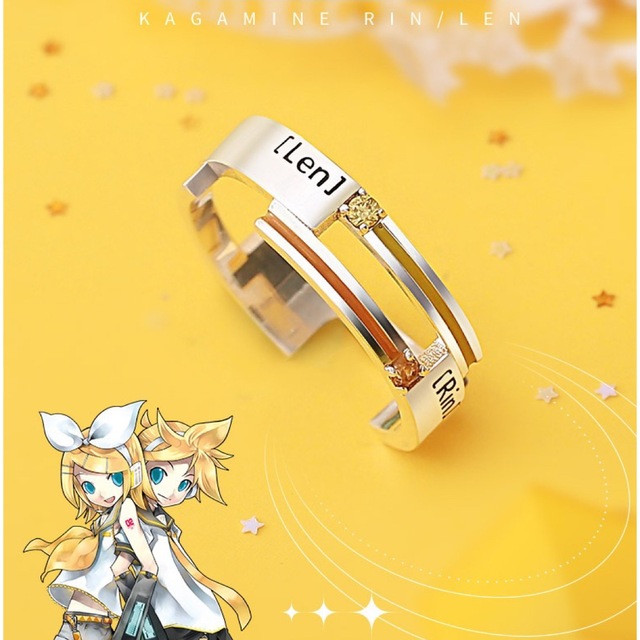 VOCALOD 鏡音双子　鏡音リン・レン　指輪　925銀　海外限定　正規品 | フリマアプリ ラクマ