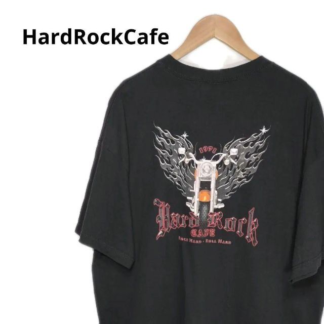 Hard Rock CAFE(ハードロックカフェ)の古着　ハードロックカフェ　ワンポイント　バックプリント　Tシャツ メンズのトップス(Tシャツ/カットソー(半袖/袖なし))の商品写真