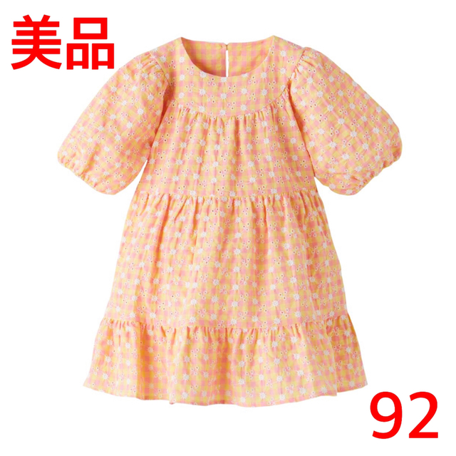 ZARA KIDS(ザラキッズ)のZARA ザラ　ベビー　キッズ　ギンガムチェック　花柄　ワンピース　半袖 キッズ/ベビー/マタニティのキッズ服女の子用(90cm~)(ワンピース)の商品写真