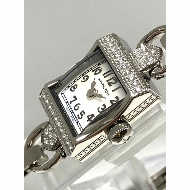 Hamilton(ハミルトン)の【付属品有】Hamilton ハミルトン　ダイヤ　シェル　レディース腕時計 レディースのファッション小物(腕時計)の商品写真