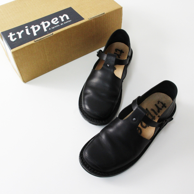 trippen トリッペン Walker レザーTストラップシューズ 38/ブラック 靴【2400013321020】 | フリマアプリ ラクマ