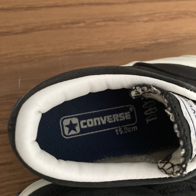 CONVERSE(コンバース)のコンバース　キッズ　シューズ　スニーカー　スリッポン　15.0 黒　ブラック キッズ/ベビー/マタニティのキッズ靴/シューズ(15cm~)(スリッポン)の商品写真