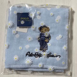 ポロラルフローレン(POLO RALPH LAUREN)の新品✨ポロ　ラルフローレン　ハンカチ　ベア　未使用　ブルー　水色　タグあり(ハンカチ)