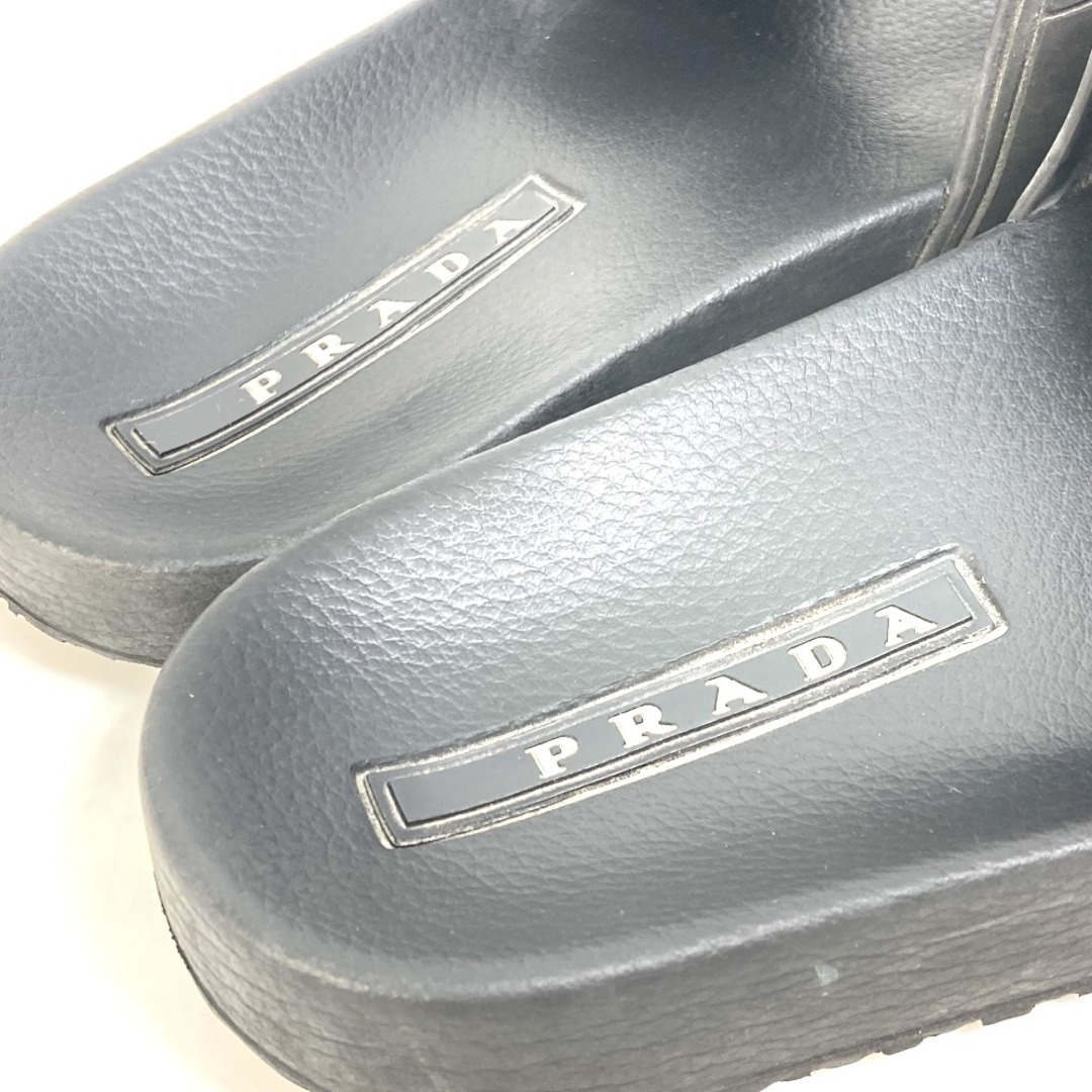 PRADA(プラダ)のプラダ PRADA ロゴ 4X3204 靴 シャワーサンダル プールサンダル サンダル ラバー ブラック メンズの靴/シューズ(サンダル)の商品写真