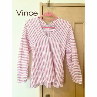 ビンス(Vince)のVince コットン Vネック トップス シャツ(シャツ/ブラウス(長袖/七分))