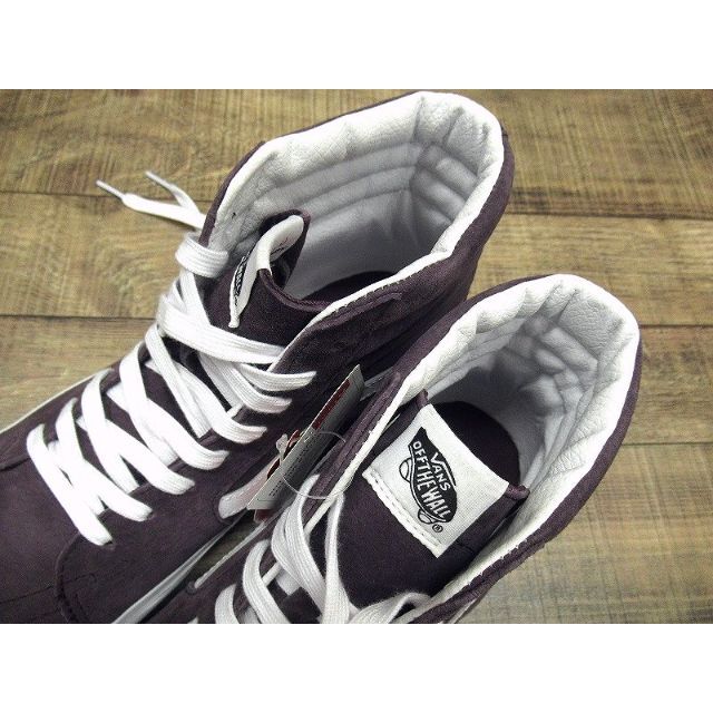 SK8-HI（VANS）(スケートハイ)の新品 バンズ 限定 SK8-HI スエード スニーカー Wine 28.5 ① メンズの靴/シューズ(スニーカー)の商品写真