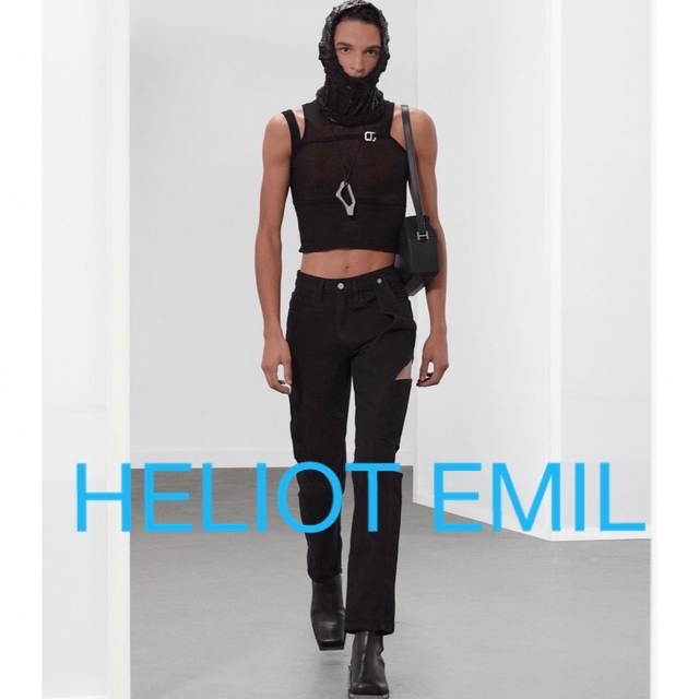 HELIOT EMIL ヘリオットエミル ユニセックス 穴あきパンツ HELIOT EMIL ヘリオットエミル ユニセックス 穴あきパンツ