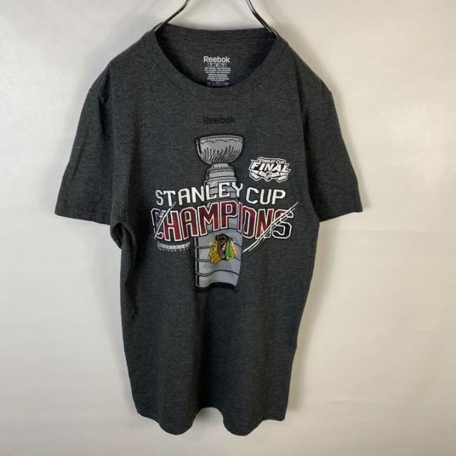 Reebok(リーボック)のC458 リーボック　NHL ビッグプリント　S グレー　半袖Tシャツ メンズのトップス(Tシャツ/カットソー(半袖/袖なし))の商品写真