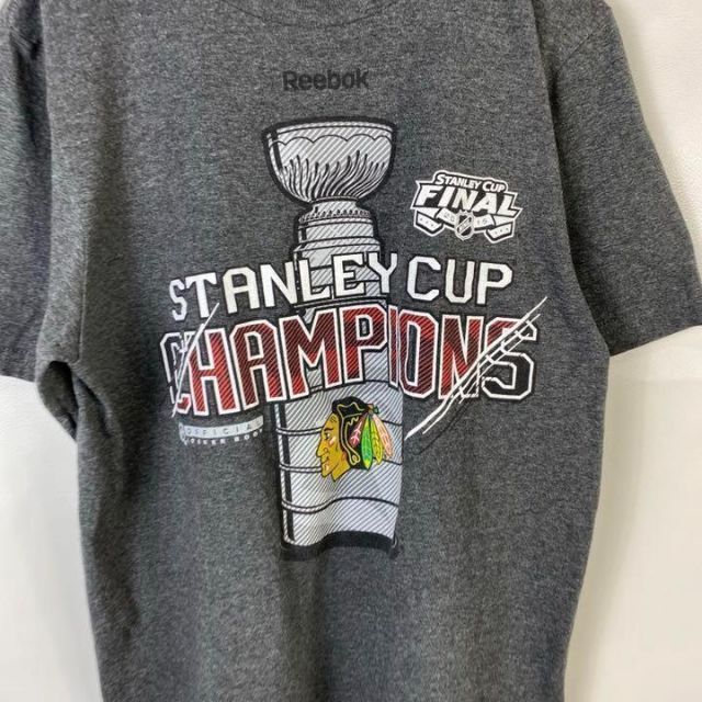 Reebok(リーボック)のC458 リーボック　NHL ビッグプリント　S グレー　半袖Tシャツ メンズのトップス(Tシャツ/カットソー(半袖/袖なし))の商品写真