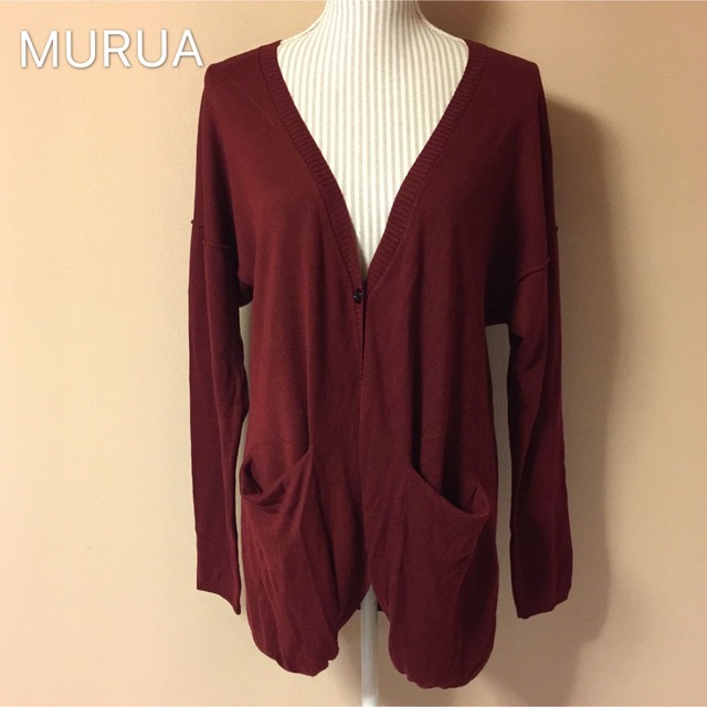 MURUA(ムルーア)の【美品】MURUA.ロングカーディガン レディースのトップス(カーディガン)の商品写真