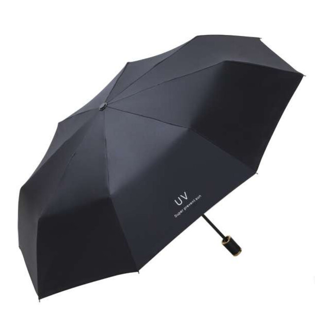 日傘 ブラック UVカット99% 折りたたみ コンパクト 自動開閉 ワンタッチ レディースのファッション小物(傘)の商品写真