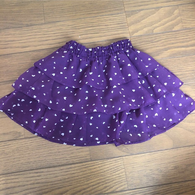 OLIVEdesOLIVE(オリーブデオリーブ)のOLIVE des OLIVE ＊ ティアードハート柄スカート キッズ/ベビー/マタニティのキッズ服女の子用(90cm~)(スカート)の商品写真