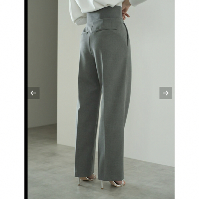 maison de dolce. オーバーラップストレートパンツ S ホワイト - その他