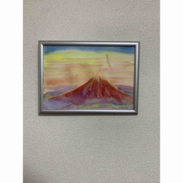 開運絵画 昇龍 龍神 赤富士 ダイヤモンド富士 水彩画 金運 金運アップ
