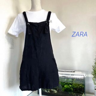 ザラ(ZARA)のZARA☆サロペット☆麻っぽい生地感♡可愛い♪(*^^*)(サロペット/オーバーオール)